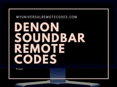 Denon Soundbar Remote Codes