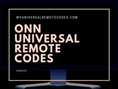 Onn Universal Remote codes