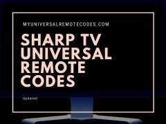 Sharp TV Universal Remote codes