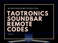 Taotronics Soundbar Remote Codes