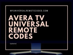 Avera TV Universal Remote codes