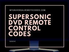 Supersonic DVD Remote Control Codes