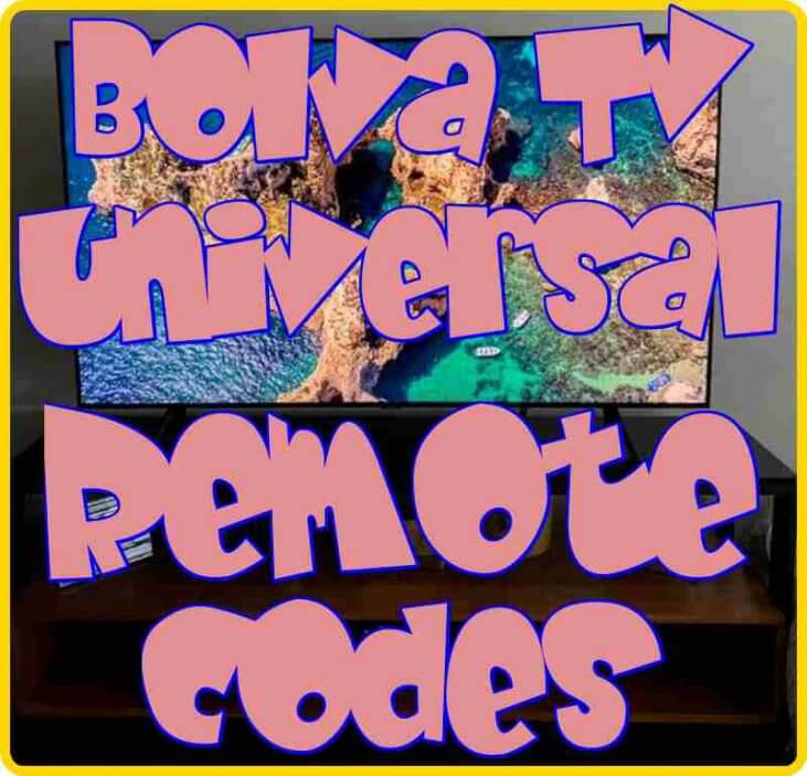 Bolva TV Universal Remote control codes and Programming
