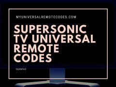Supersonic TV Universal Remote Codes