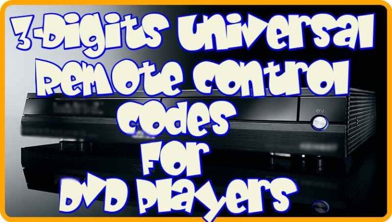 3digits Universal Remote control codes for DVD Players and Programming