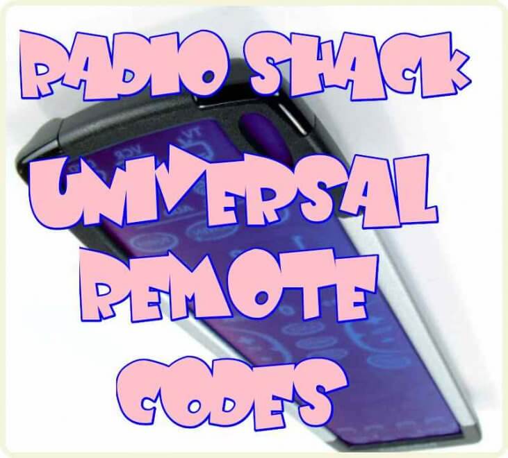 Radio Shack Universal Remote control codes and Programming