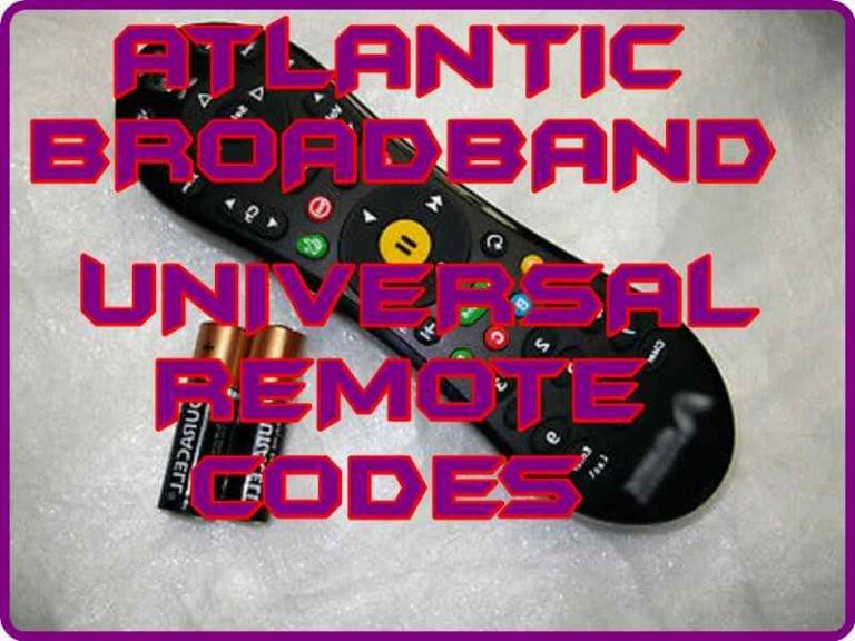 Atlantic Broadband Universal Remote Codes