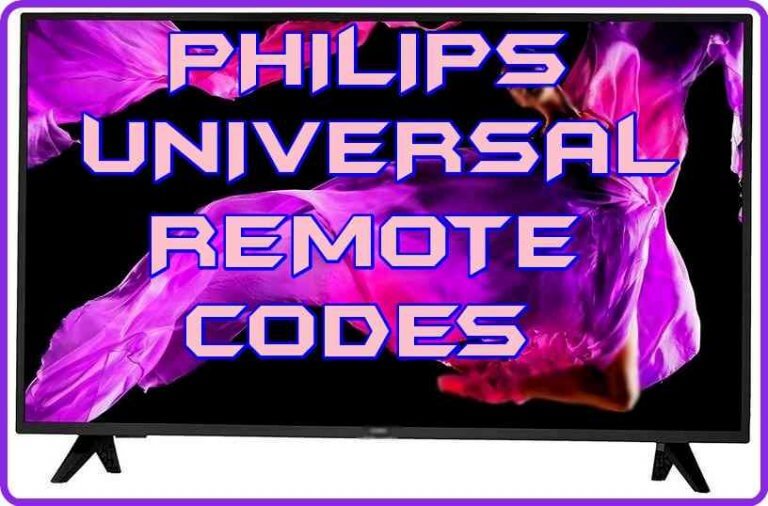 philips universal remote control codes for tv