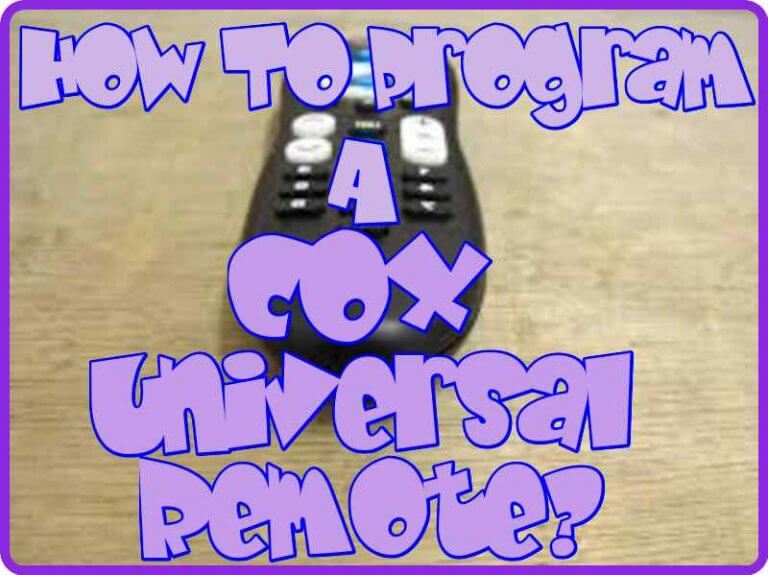 How to program a Cox Universal Remote?