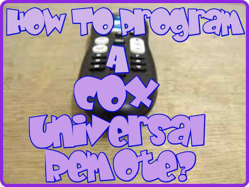 cox minbox universal remote codes