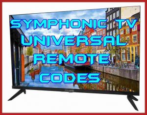 symphonic TV universal remote codes