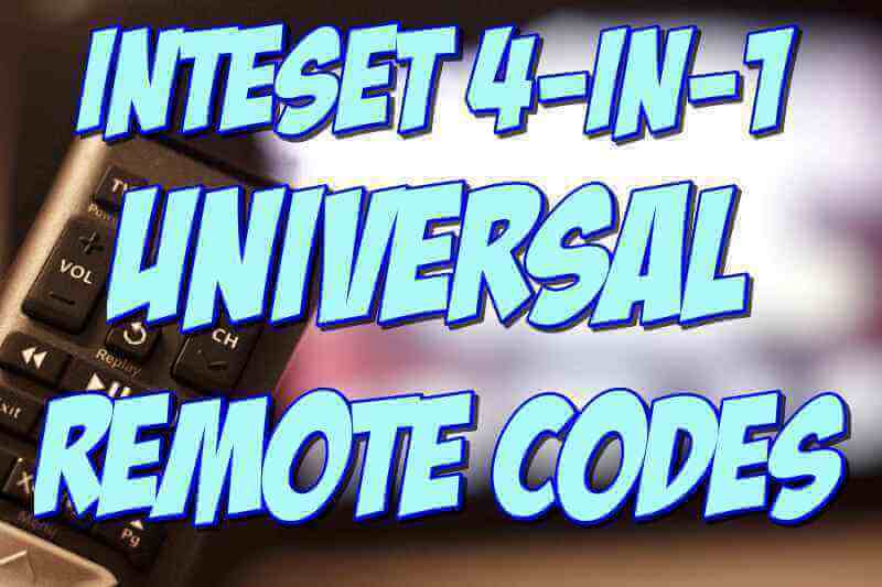 Inteset 4in1 Universal Remote Control Codes and Setup Guide