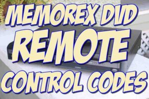 Memorex DVD Remote Control Codes
