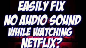 How to fix No Sound While Watching Netflix? – Getting Video but No Audio