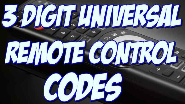 3 digit universal remote codes for panasonic tv