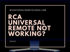 RCA Universal Remote Not Working
