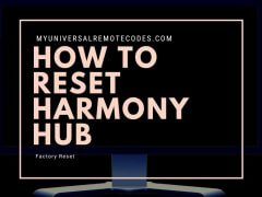 How to reset harmony hub