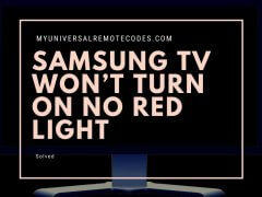 Samsung TV Won’t Turn On No Red Light