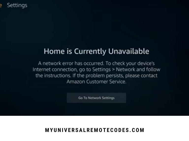 FireStick Home Is Currently Unavailable
