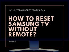 How to Reset Samsung tv Without Remote