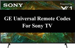 ge universal remote codes for sony tv