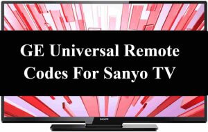 ge universal remote codes for sanyo tv