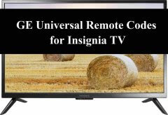 ge universal remote codes for insignia tv