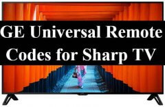 ge universal remote codes for sharp tv