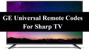 ge universal remote codes for sharp tv