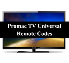 promac tv universal remote codes
