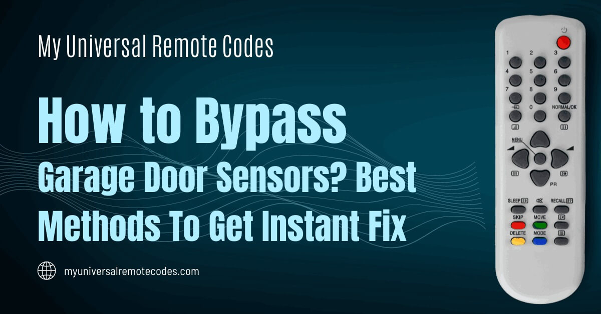 how to bypass garage door sensors