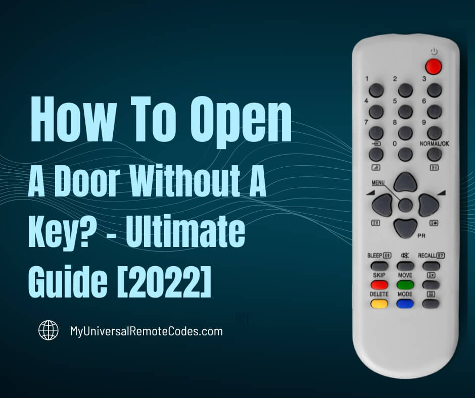 how to open a door without a key