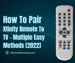 how to pair xfinity remote to tv