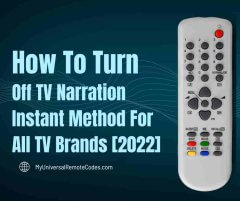 how to turn off tv narration