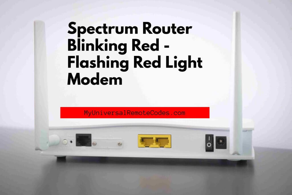 Spectrum Router Blinking Red Flashing Red Light on Modem