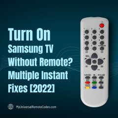 turn on samsung tv without remote