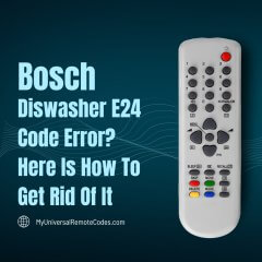Bosch Dishwasher E24 Code Error
