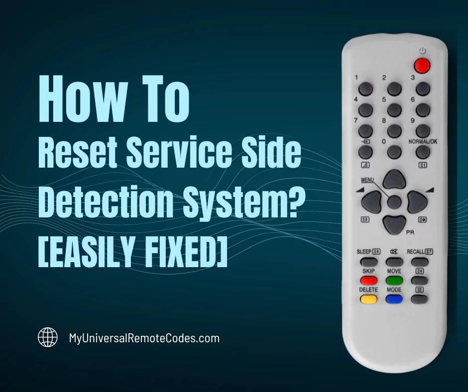 How To Reset Service Side Detection System