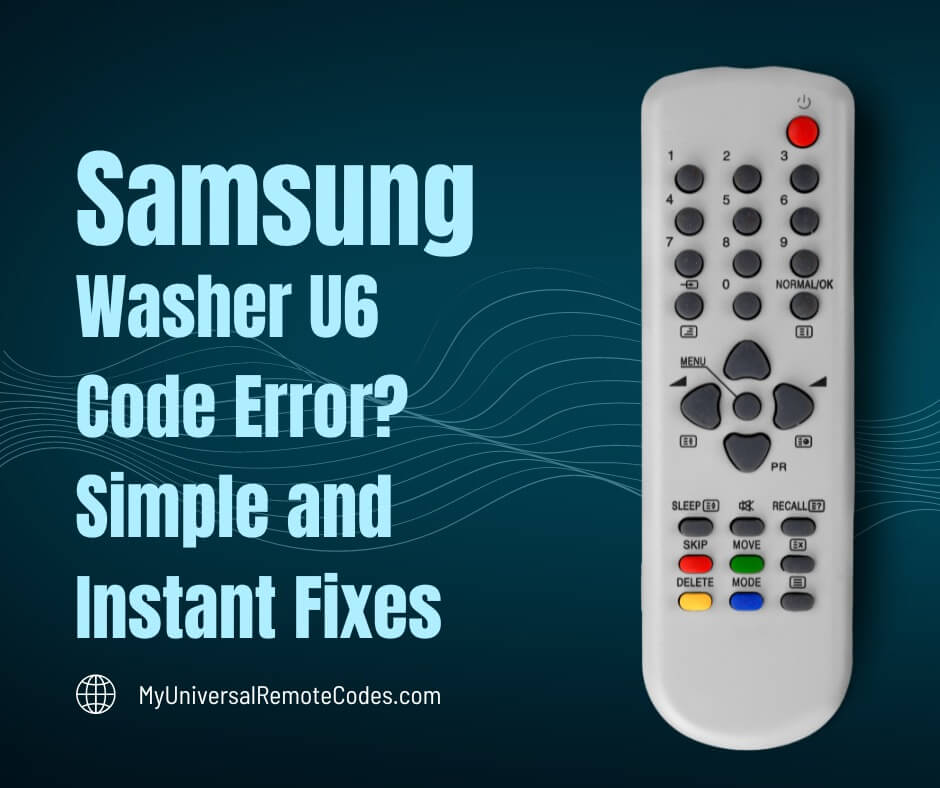 Samsung Washer U6 Code Error