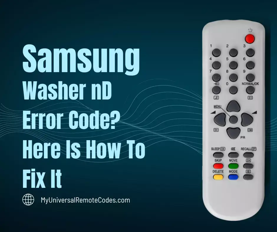 Samsung Washer nD Error Code
